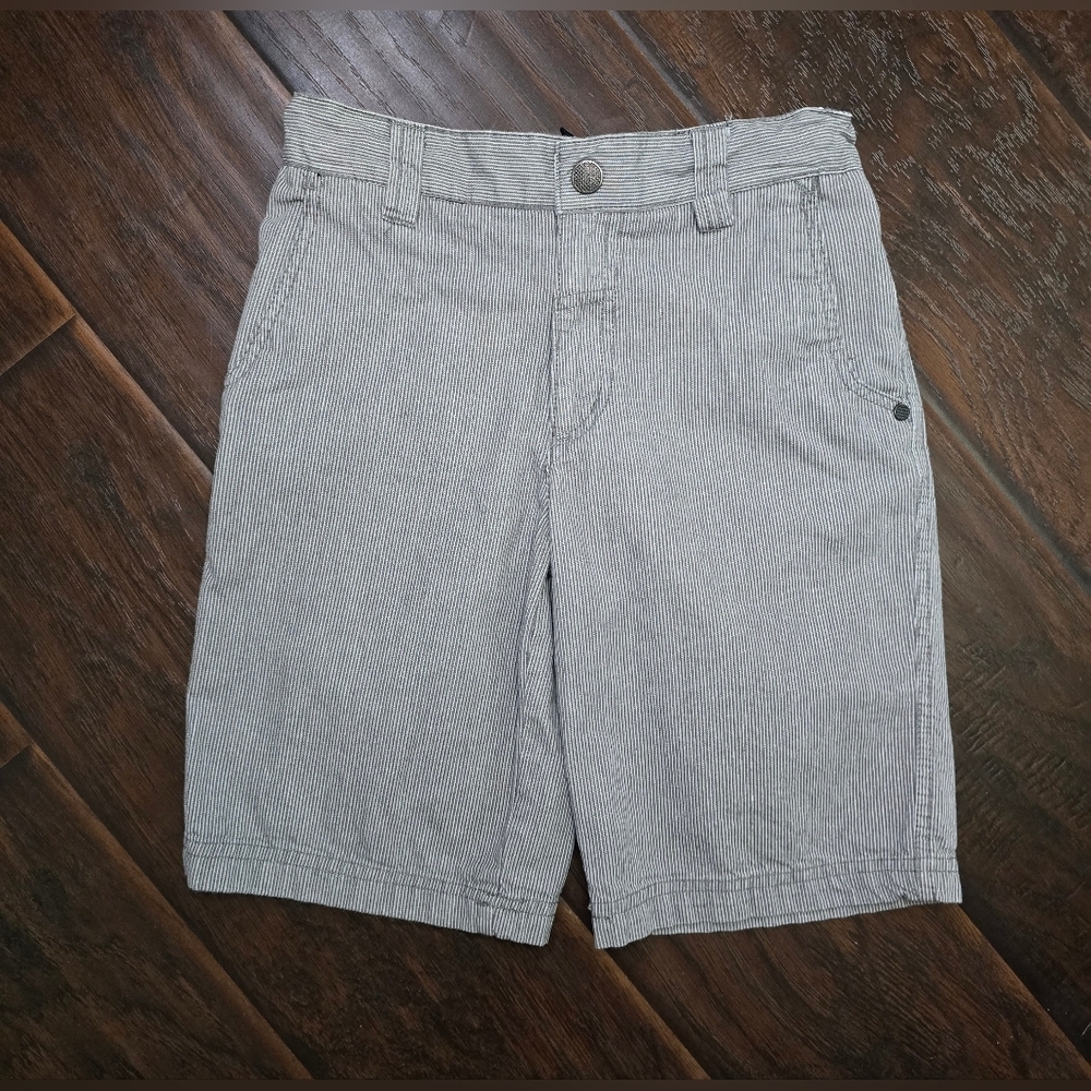Shaun White Boys Adjustable Grey Striped Board Shirts Size 8